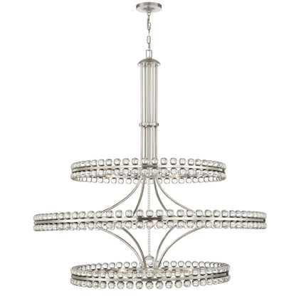 Crystorama Lighting Group Clover 24 Light 48" Wide Ring Chandelier with Glass Ball Accents