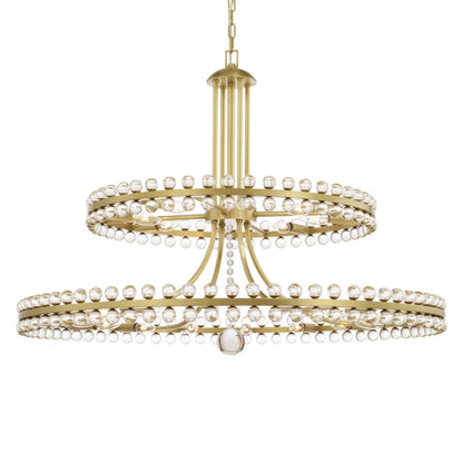 Crystorama Lighting Group Clover 24 Light 39" Wide Ring Chandelier with Glass Ball Accents