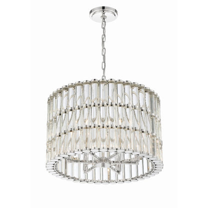 Crystorama Lighting Group Elliot 6 Light 23" Wide Drum Chandelier with Clear Glass Shade