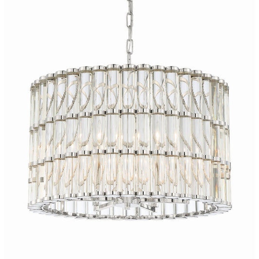 Crystorama Lighting Group Elliot 6 Light 23" Wide Drum Chandelier with Clear Glass Shade