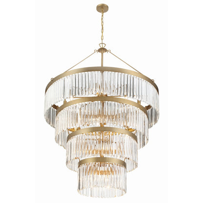 Crystorama Lighting Group Emory 22 Light 40" Wide Crystal Waterfall Chandelier