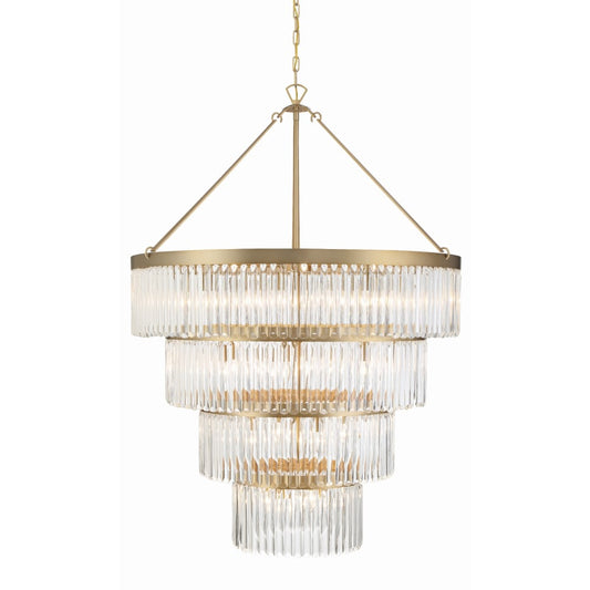 Crystorama Lighting Group Emory 22 Light 40" Wide Crystal Waterfall Chandelier
