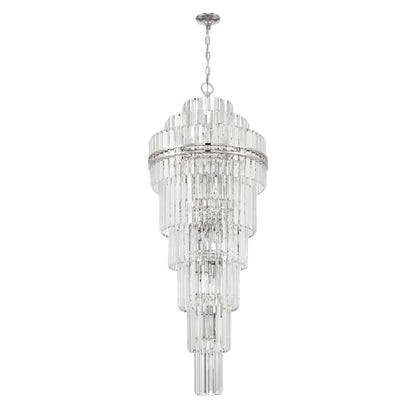 Crystorama Lighting Group Hayes 31 Light 24" Wide Crystal Waterfall Chandelier