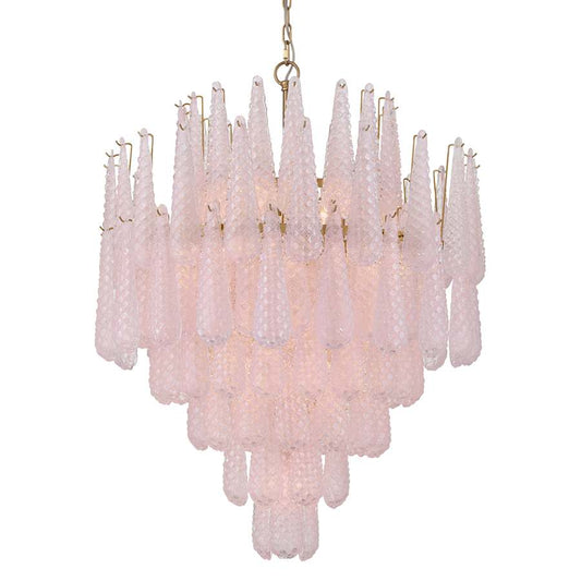 Crystorama Lighting Group Ollie 21 Light 33" Wide Waterfall Chandelier with Textured Sand Glass Shade