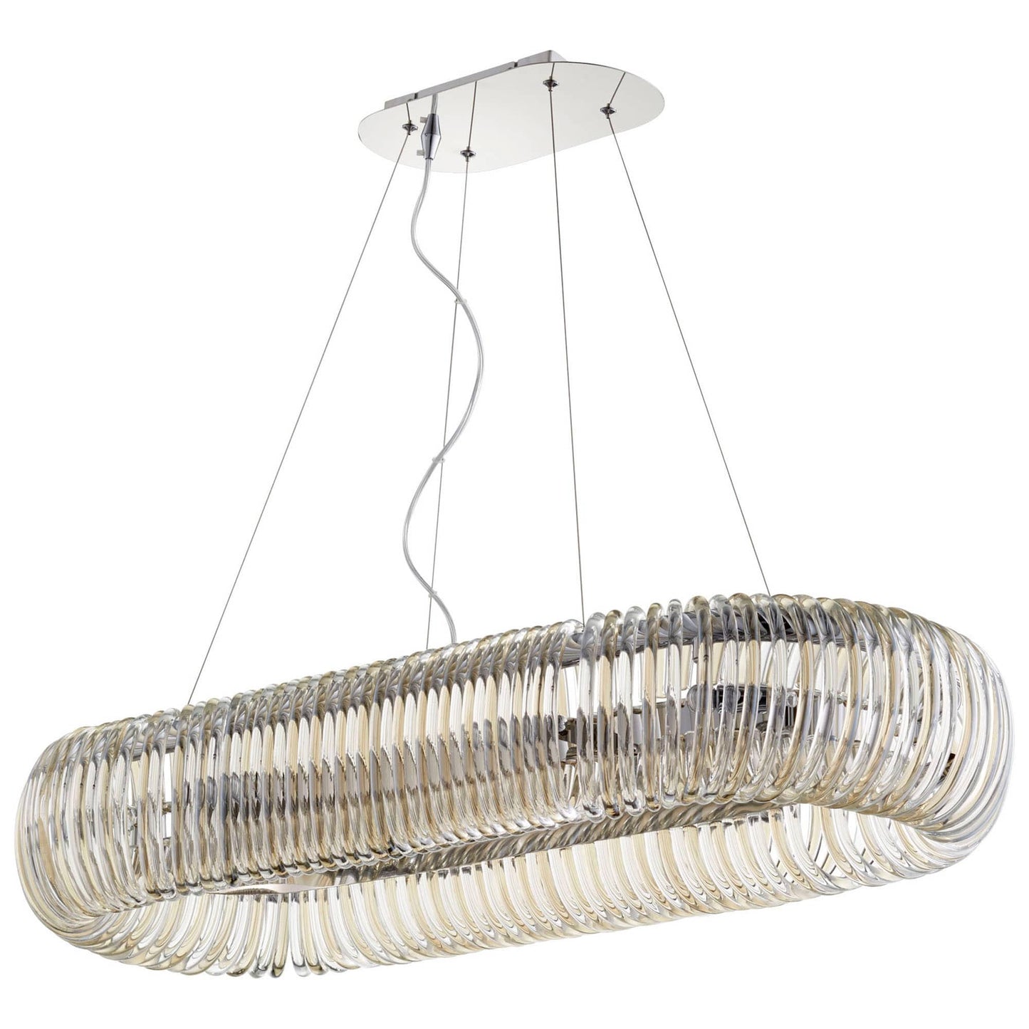 Beaming Around 8 Light 39" Wide Linear Chandelier