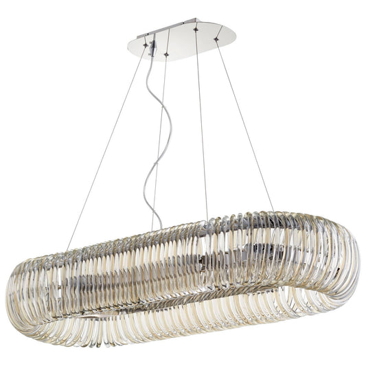 Beaming Around 8 Light 39" Wide Linear Chandelier