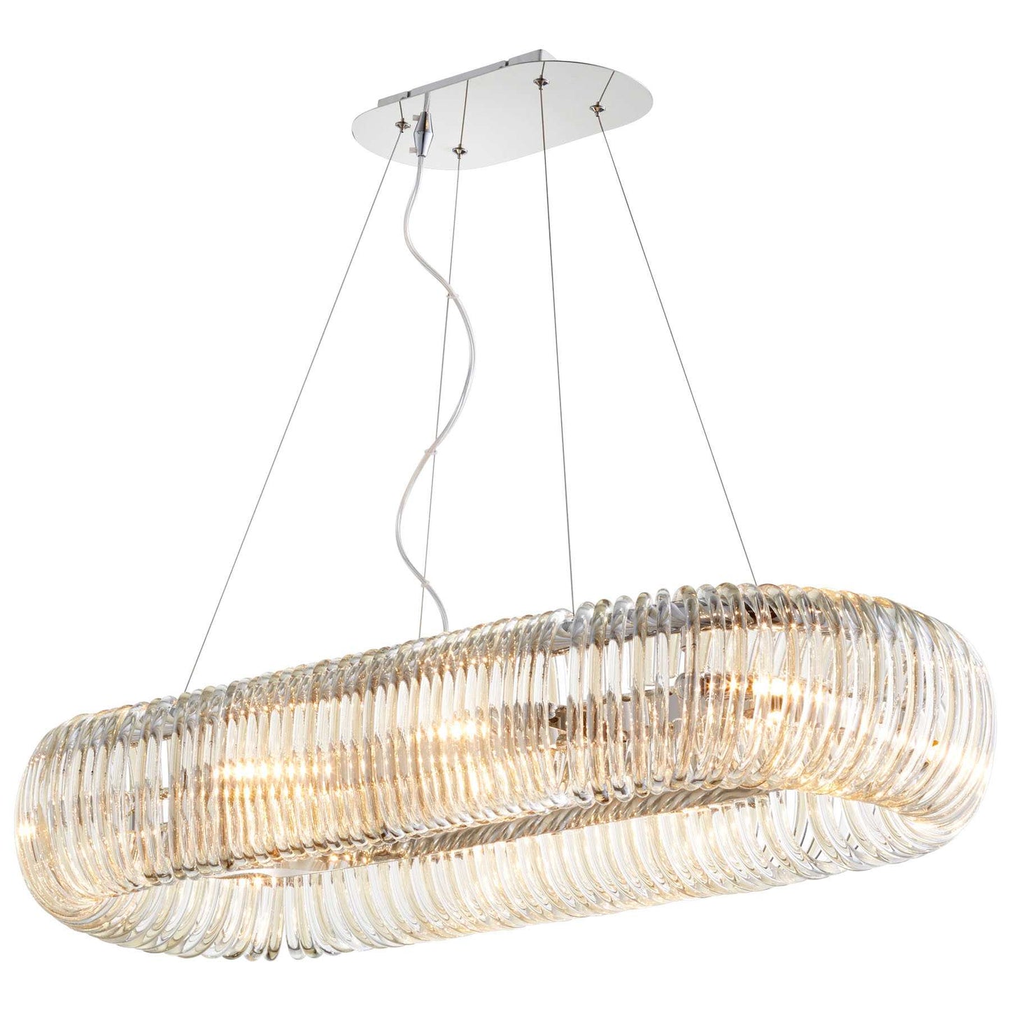 Beaming Around 8 Light 39" Wide Linear Chandelier