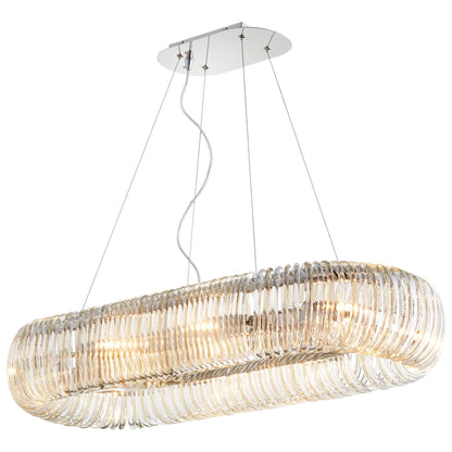 Beaming Around 8 Light 39" Wide Linear Chandelier