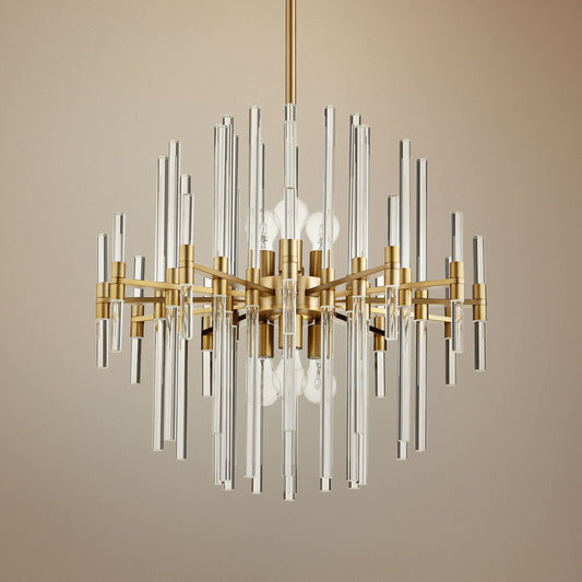 Cyan Design Quebec 26 1/4" Wide Aged Brass 6-Light Pendant