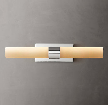 Ravelles Opal Milk Glass Linear Wall Sconce
