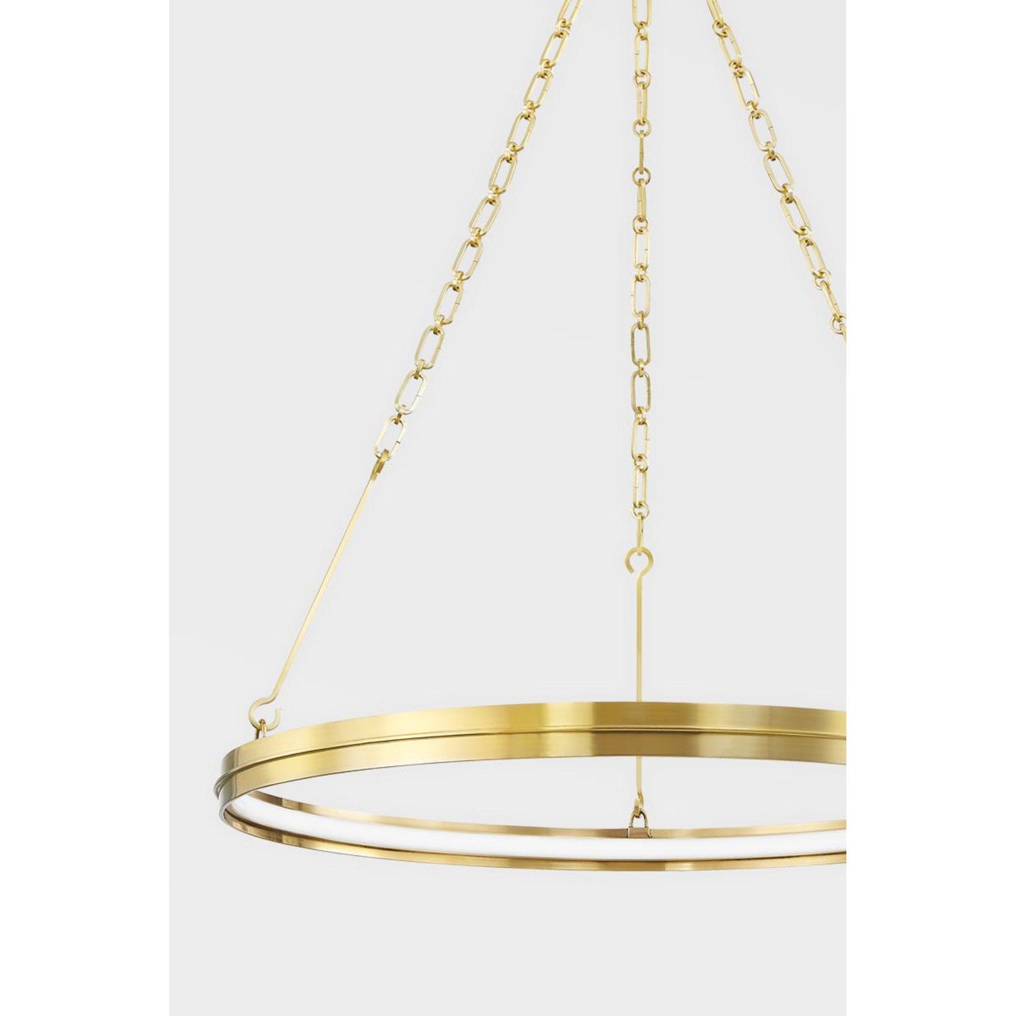 Rosendale 1-Light Chandelier in Aged Brass 42L x 42W x 2.25H