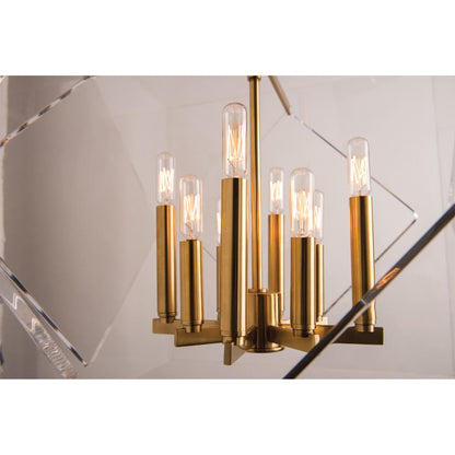 Travis 8-Light Chandelier in Aged Brass 20L x 20W x 26.5H