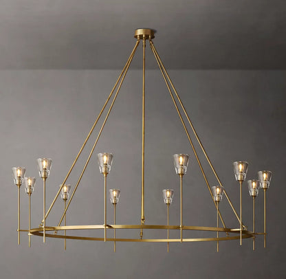 Torche De Verre Round Chandelier 70"