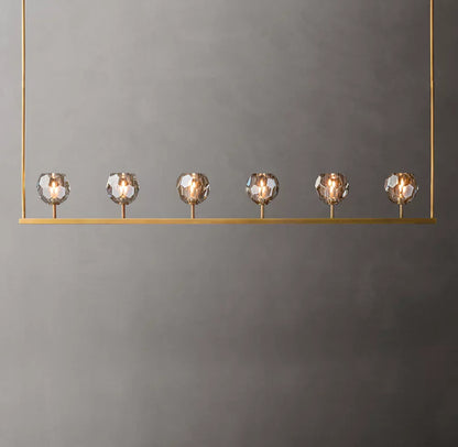 Boule De Cristal Smoke Glass Linear Chandelier 60"