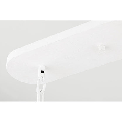 Torch 8-Light Chandelier in White Plaster 48L x 48W x 30.5H