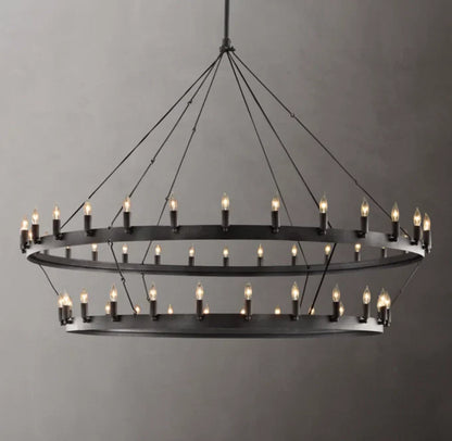 Camino Vintage Candelabra Two-Tier Chandelier 63"