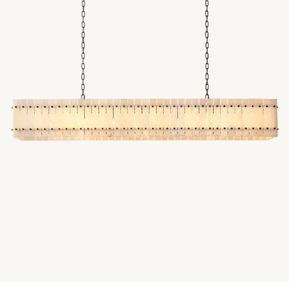 San Marco Alabaster Linear Chandelier 72"