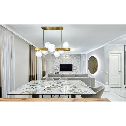 Dunkirk 10-Light Chandelier in Aged Brass 30L x 30W x 29H