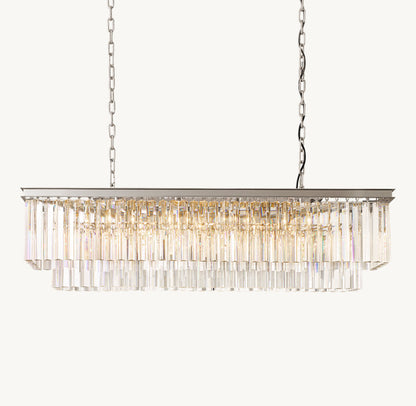 1920s Odeon Rectangular Chandelier 49"