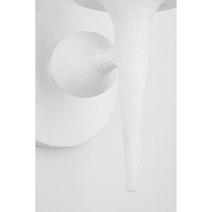 Torch 8-Light Chandelier in White Plaster 48L x 48W x 30.5H