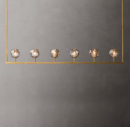 Boule De Cristal Smoke Glass Linear Chandelier 60"