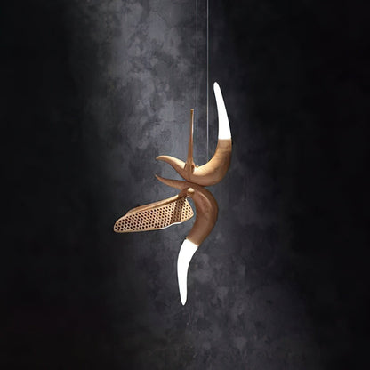 Dancer Sculptural Wood Pendant