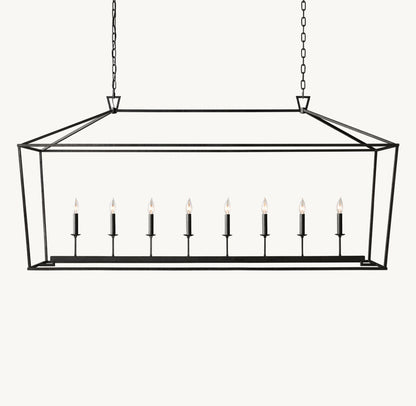 19th C. English Openwork Rectangular Chandelier 72"