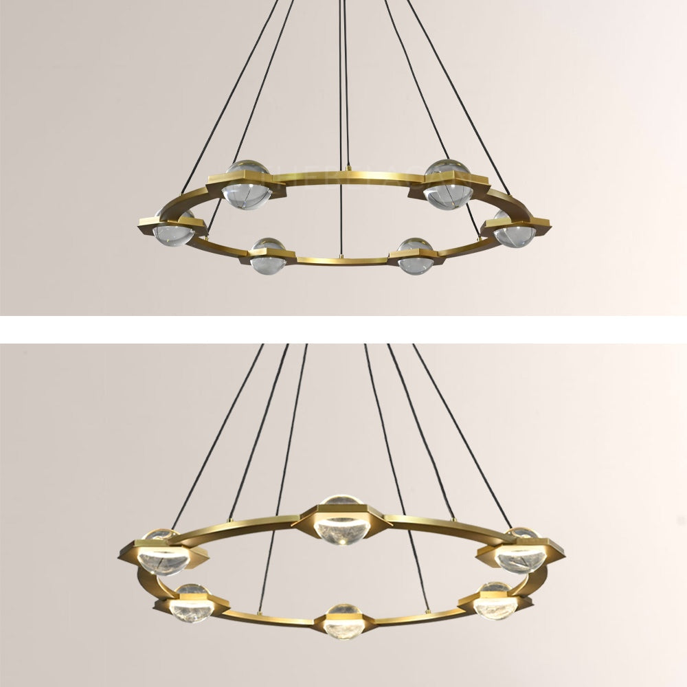 Planet Round Chandelier 36"