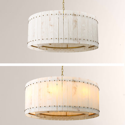 Aurelix Alabaster Round Chandelier