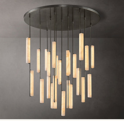 Audubon Alabaster Round Chandelier 56"