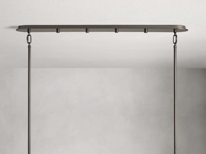 Delacroix Reeded Glass Oval Chandelier