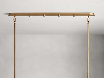 Delacroix Reeded Glass Oval Chandelier