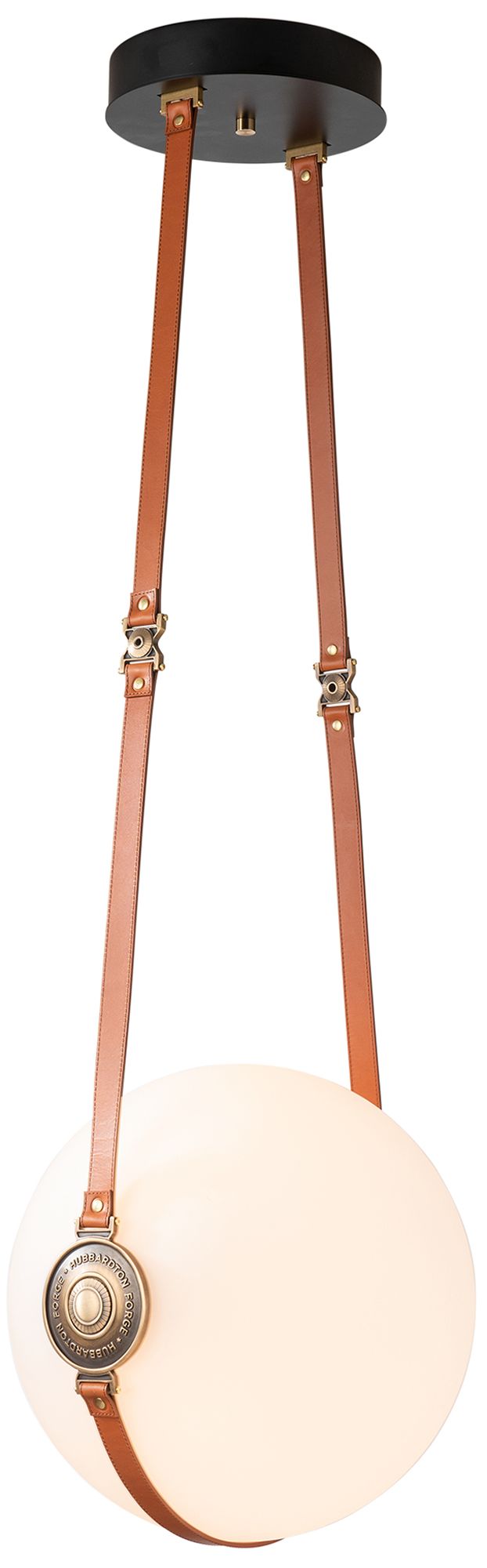 Derby Large LED Pendant - Brass - Chestnut - Branded - Opal - Standard