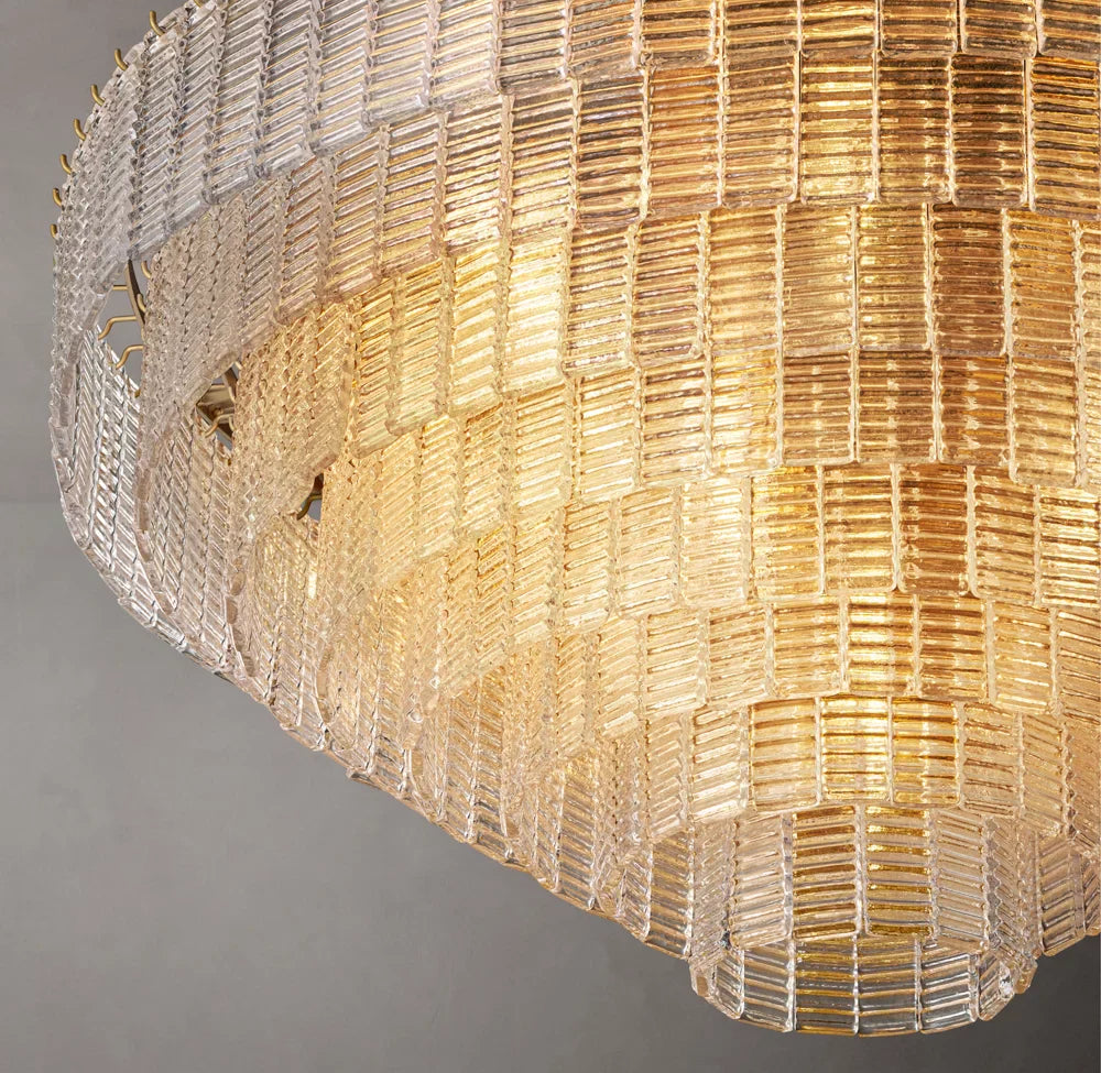 Sirene Clear Glass Round Chandelier 52"