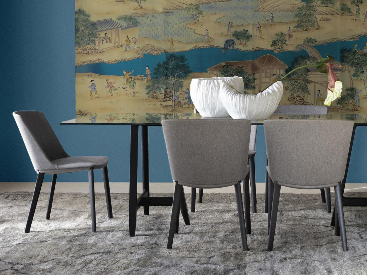 Easel By Ludovica + Roberto Palomba Rectangular Glass Dining Table