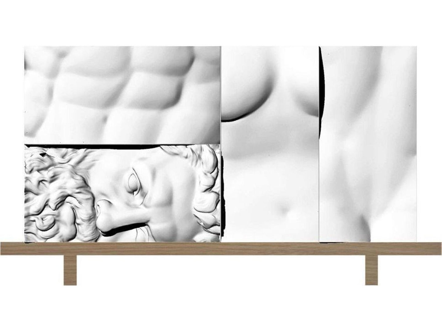 Ercole E Afrodite Modular Sideboard with Sculptural Elements
