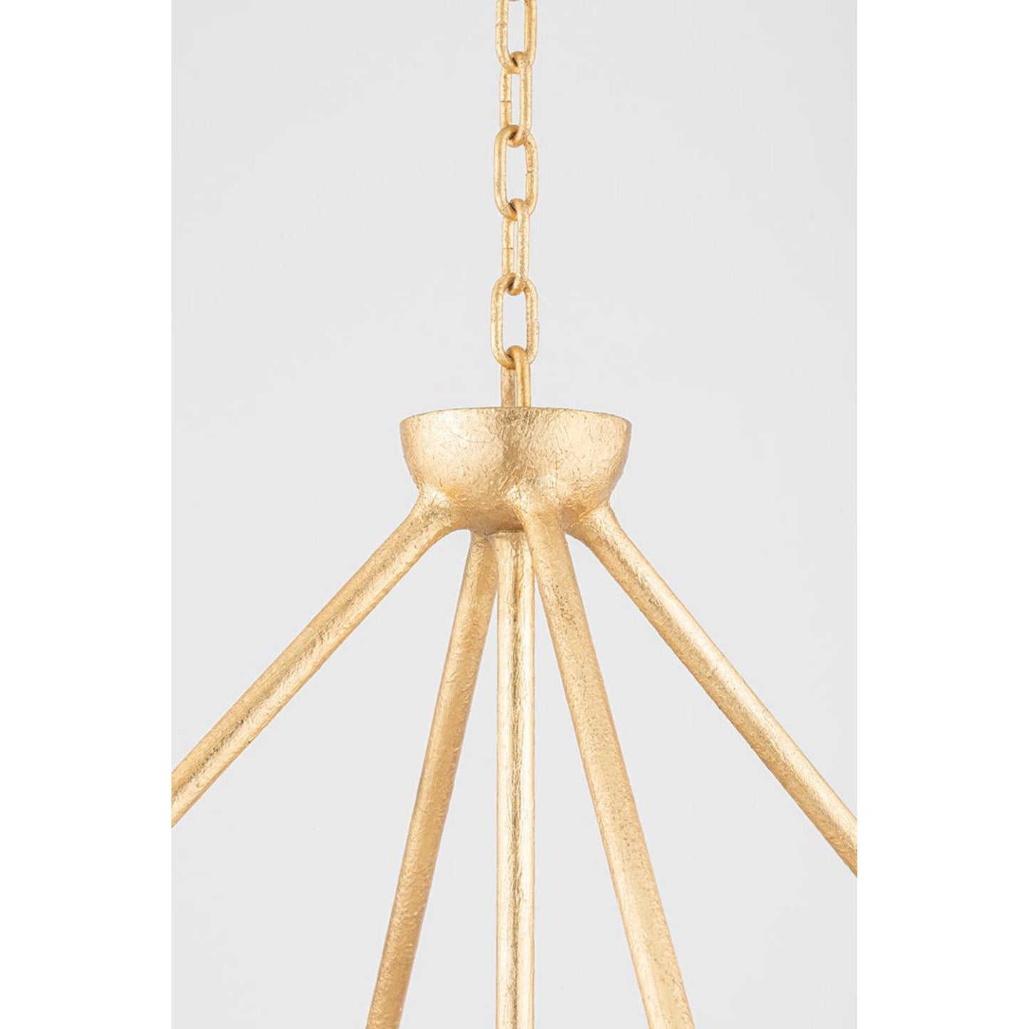 Torch 8-Light Chandelier in White Plaster 48L x 48W x 30.5H