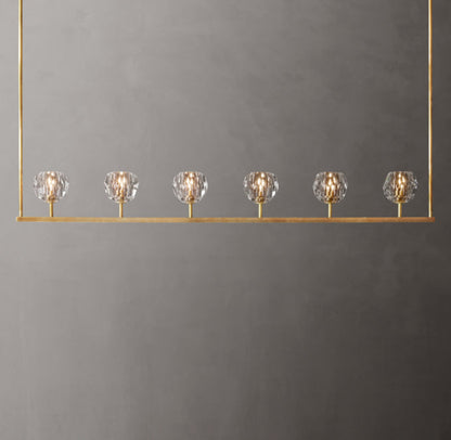 Boule De Cristal Clear Glass Linear Chandelier 60"