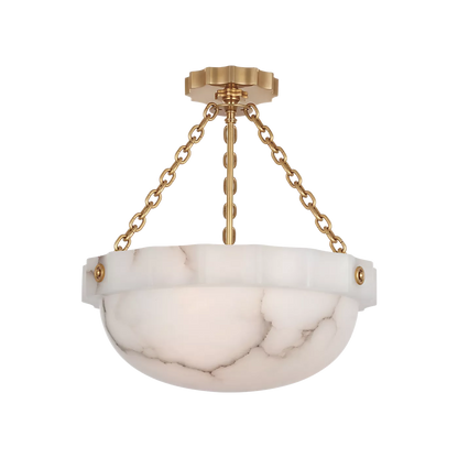 Fluted Band 16" Semi-Flush Mount
