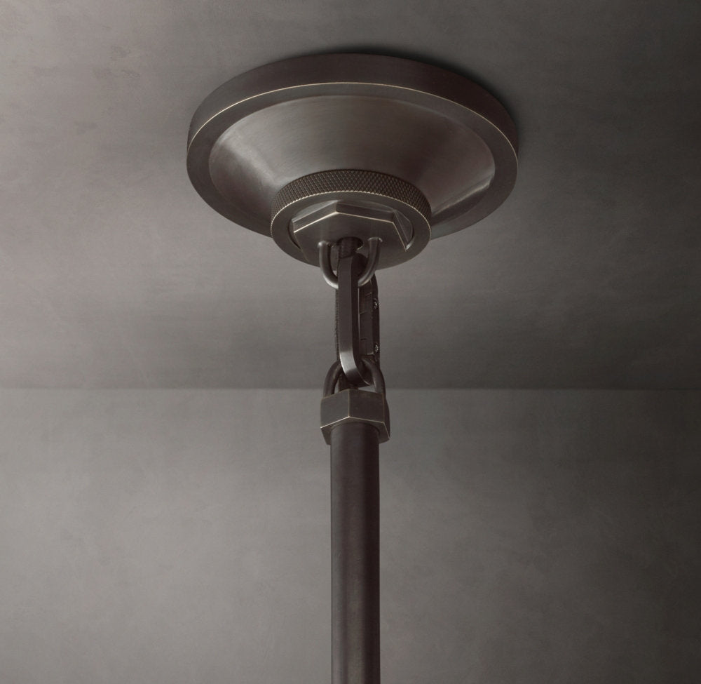 Machinists Cylindrical Glass Pendant Lamp