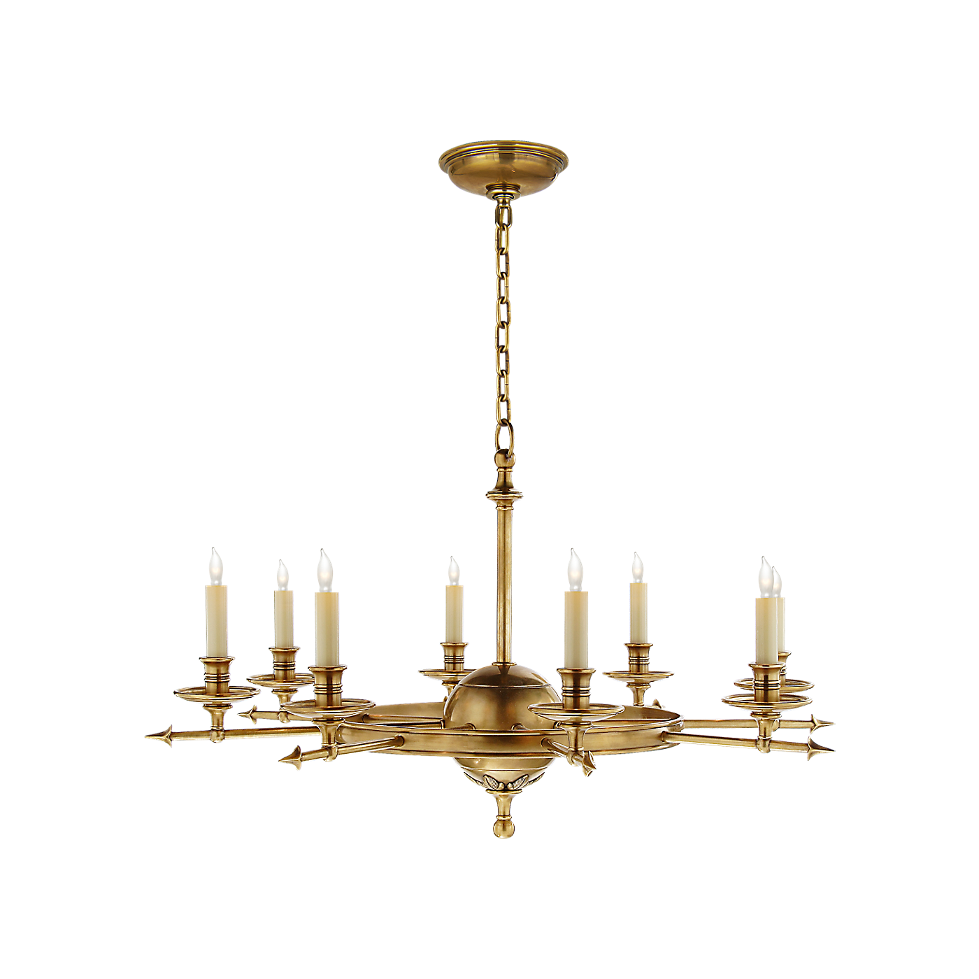 Leaf and Arrow Large Chandelier