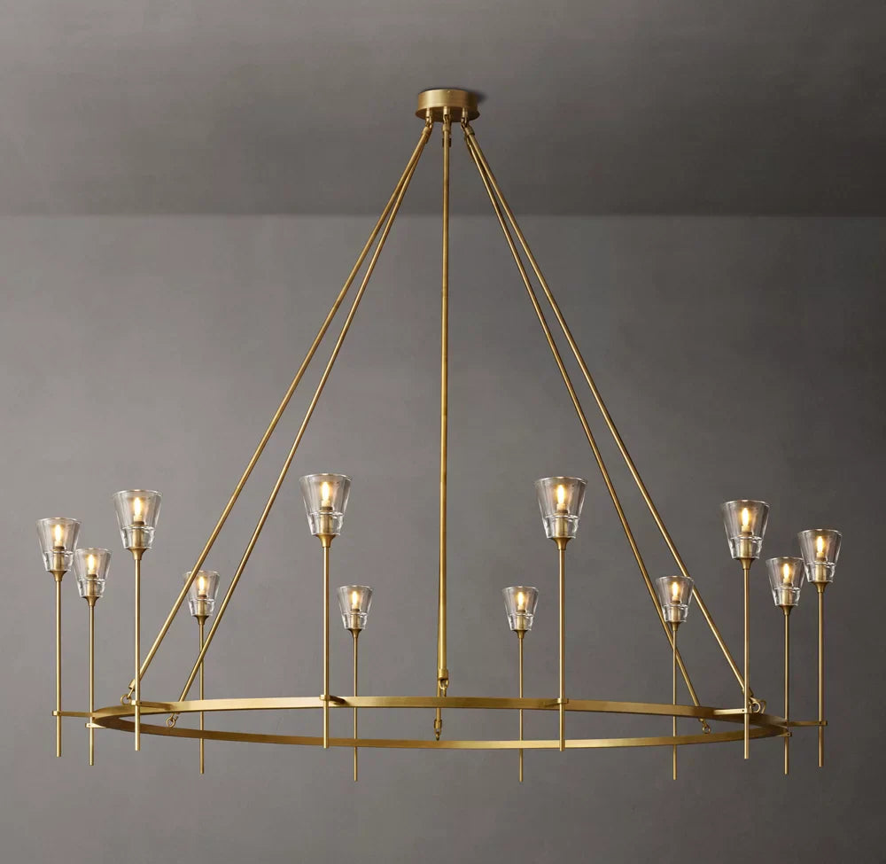 Torche De Verre Round Chandelier 70"