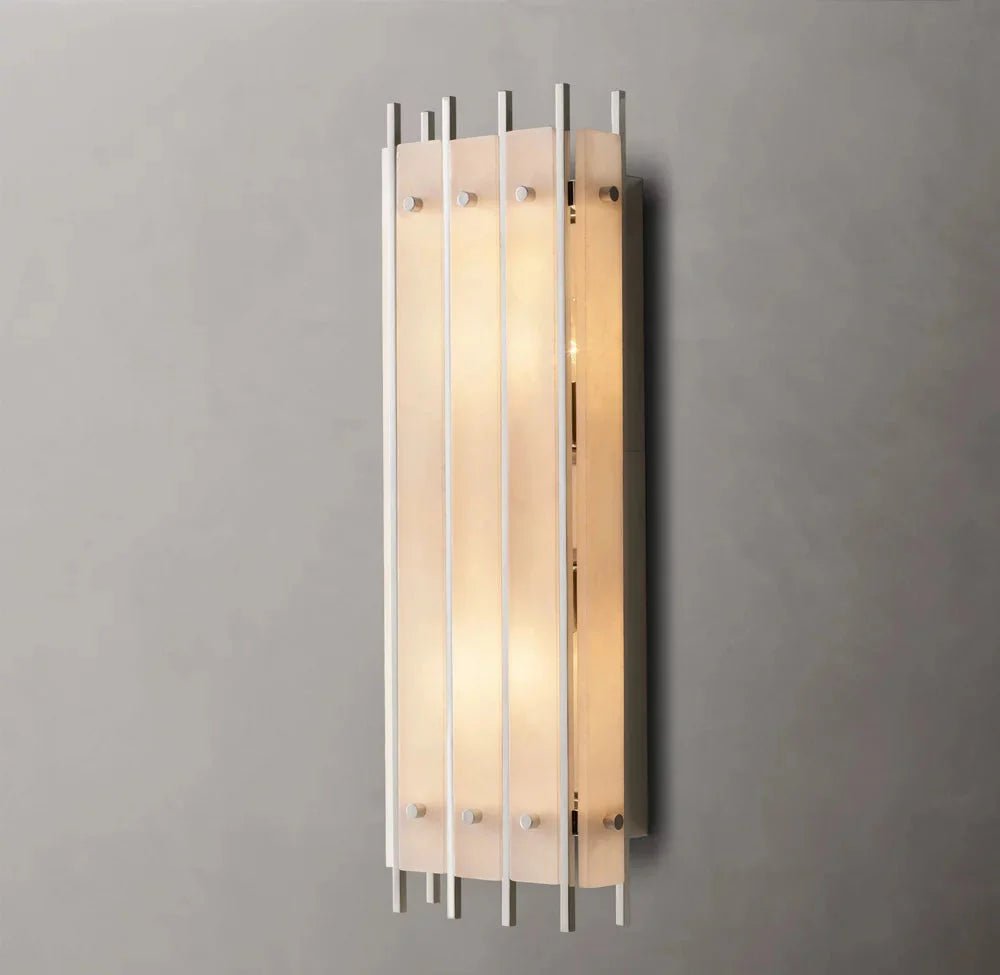 San Marcos Alabaster Grand Rectangular Wall Sconce