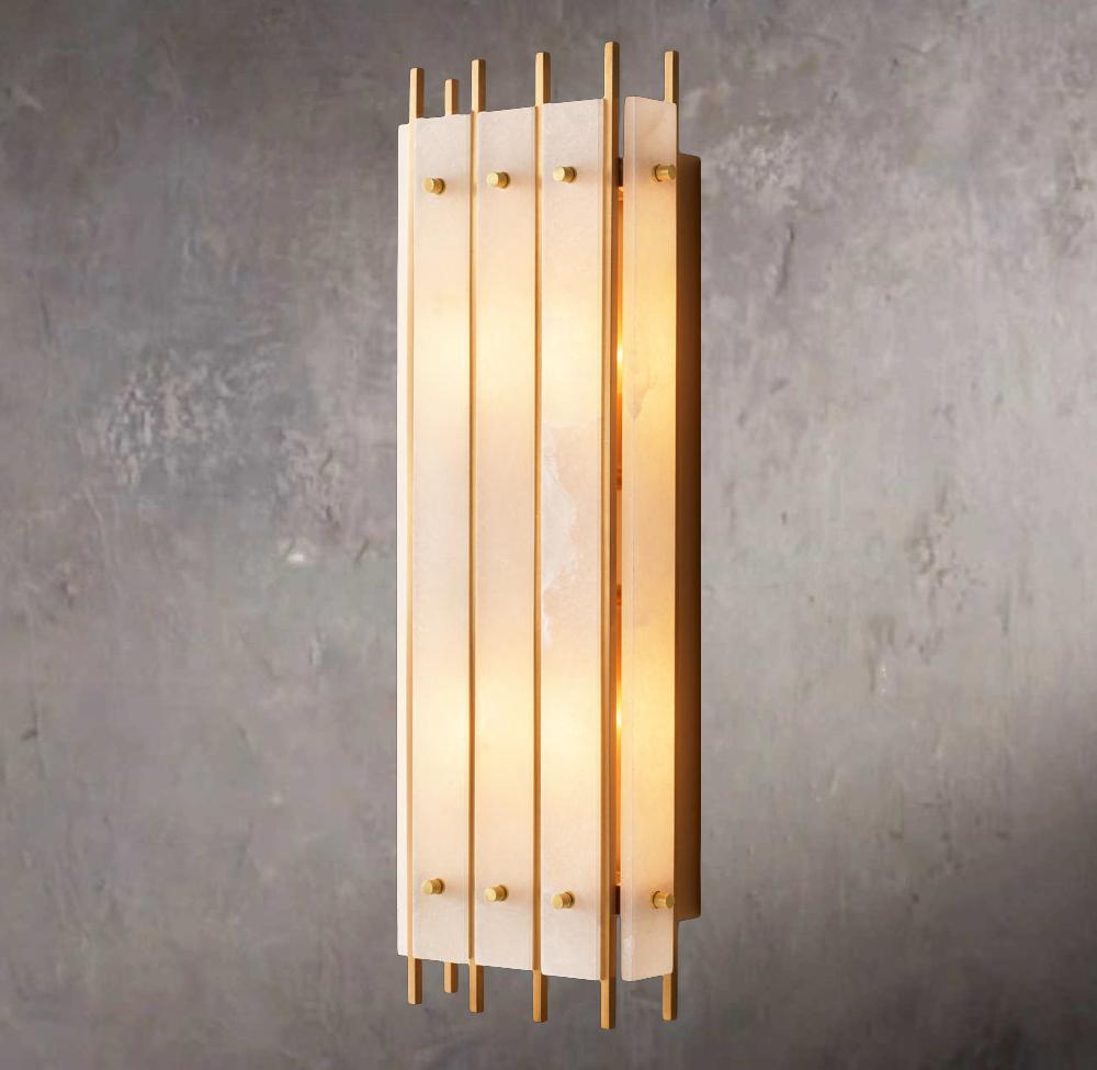 San Marcos Alabaster Grand Rectangular Wall Sconce