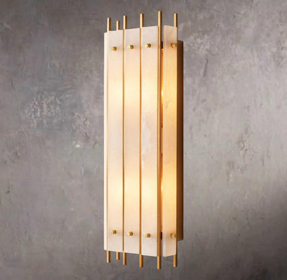 San Marcos Alabaster Grand Rectangular Wall Sconce