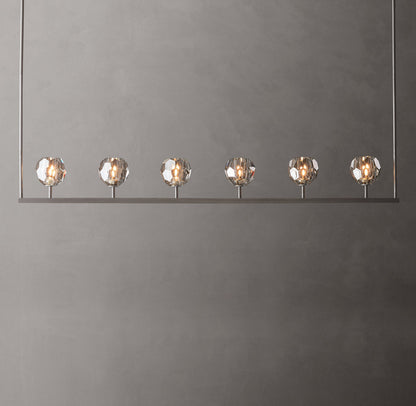 Boule De Cristal Smoke Glass Linear Chandelier 60"