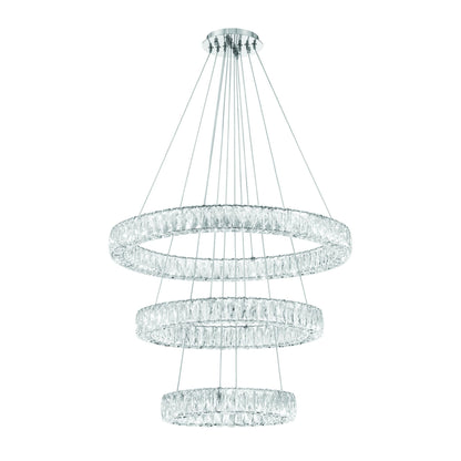 Kinsley 32'' Polished Chrome Chandelier Silver 32"W x 21"H x 32"D