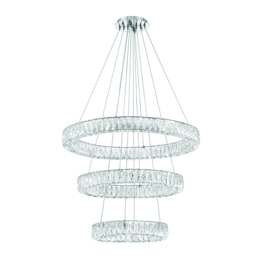 Kinsley 32'' Polished Chrome Chandelier Silver 32"W x 21"H x 32"D