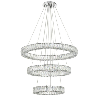 Kinsley 32'' Polished Chrome Chandelier Silver 32"W x 21"H x 32"D
