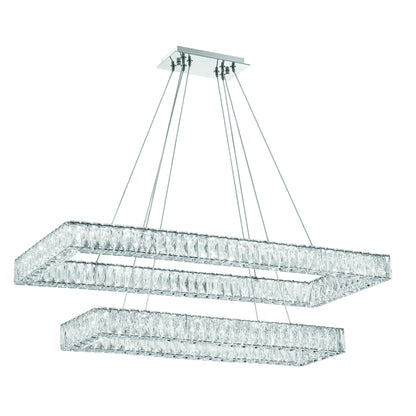 Kinsley 41.5'' Polished Chrome Chandelier Silver 41.5"W x 12"H x 18"D